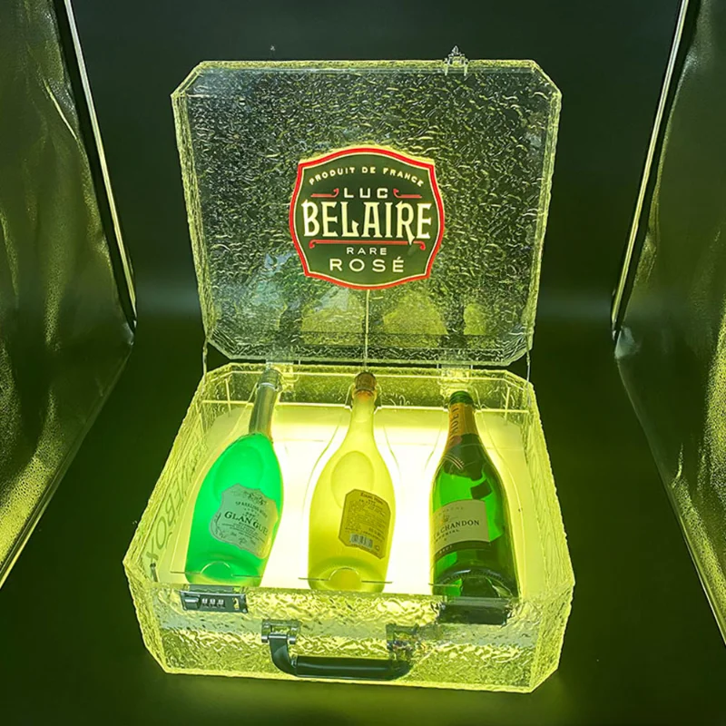 

Bottle Presenter Serving Tray Bottle Cage Holder Glorifier BELAIRE briefcase Champagne Case Wine Carrier Suitcase Display Box