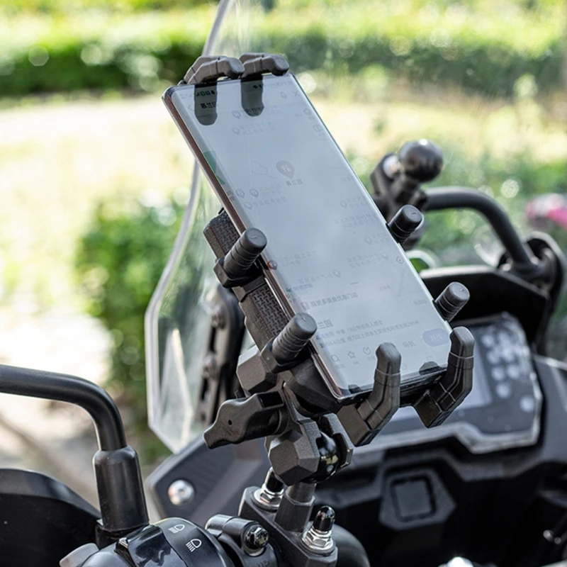 Shockproof Mobile Phone Bracket Vibration-Proof Phone Holder Security Mount for Motorbikes, Electric Scooters, and Bikes