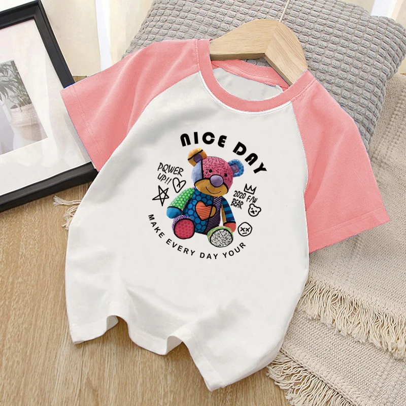 Summer Kids Clothes Streetwear Japan Style Cartoon Print T Shirt Short Sleeve Tops Tees Boys Clothes 100%Cotton Children Tees
