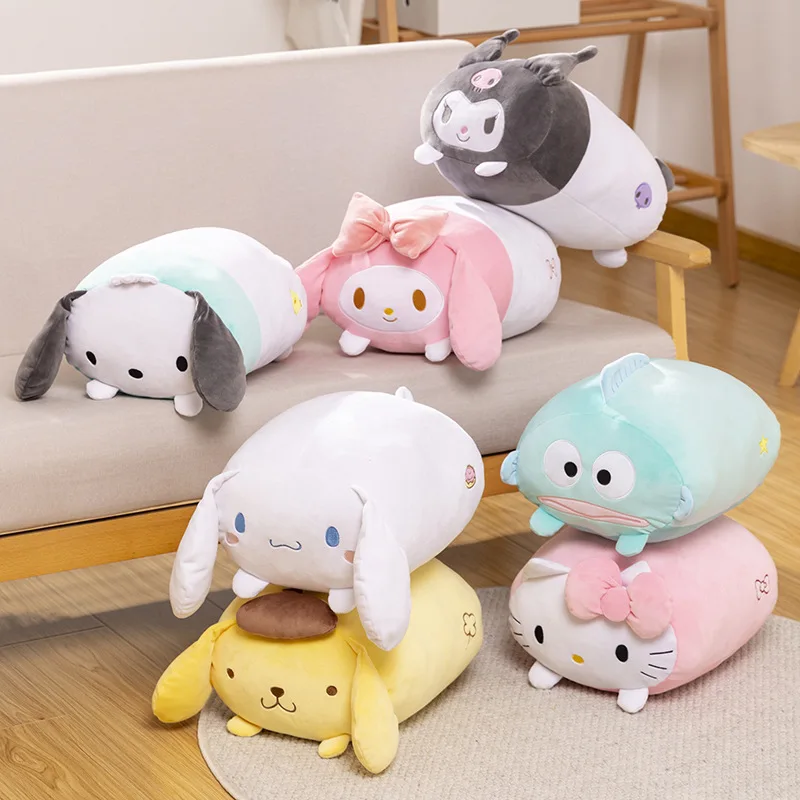 

Sanrio Hellokitty Kuromi Melody мультяшная Милая домашняя подушка в полоску, подушка для дивана, Подушка для сна в офисе
