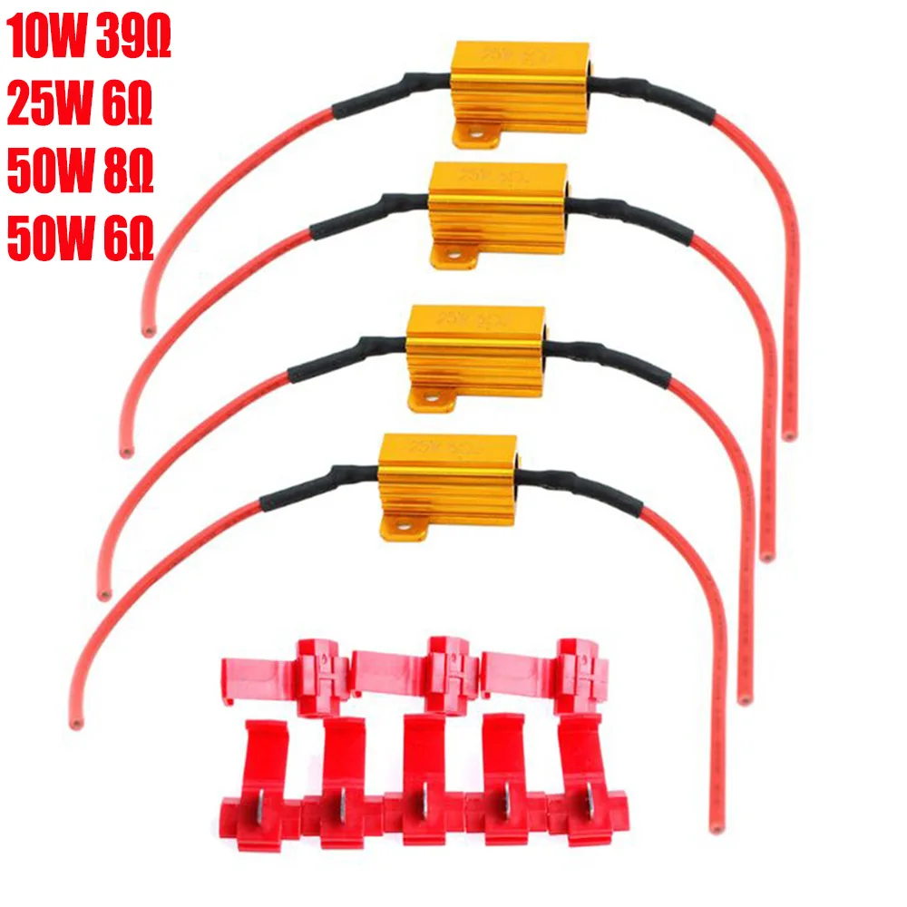 LED canbus decoder 2Pcs Car LED Canbus Decoder 25W 25Ohm Load Resistors for Automobile Turn Signal Lantern License Plate Lamp Resistors Resistance