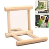 Bird Mirror Wooden Interactive Play Toy With Perch For Small Parrot Budgies Parakeet Cockatiel Conure Lovebird Cage Accessories 1