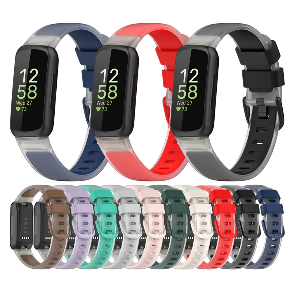 Cinturino Per Fitbit Inspire 3 Smart Watch Cinturino Dual Color Design Cinturino Da Polso Premium Silicone Fitness Tracker