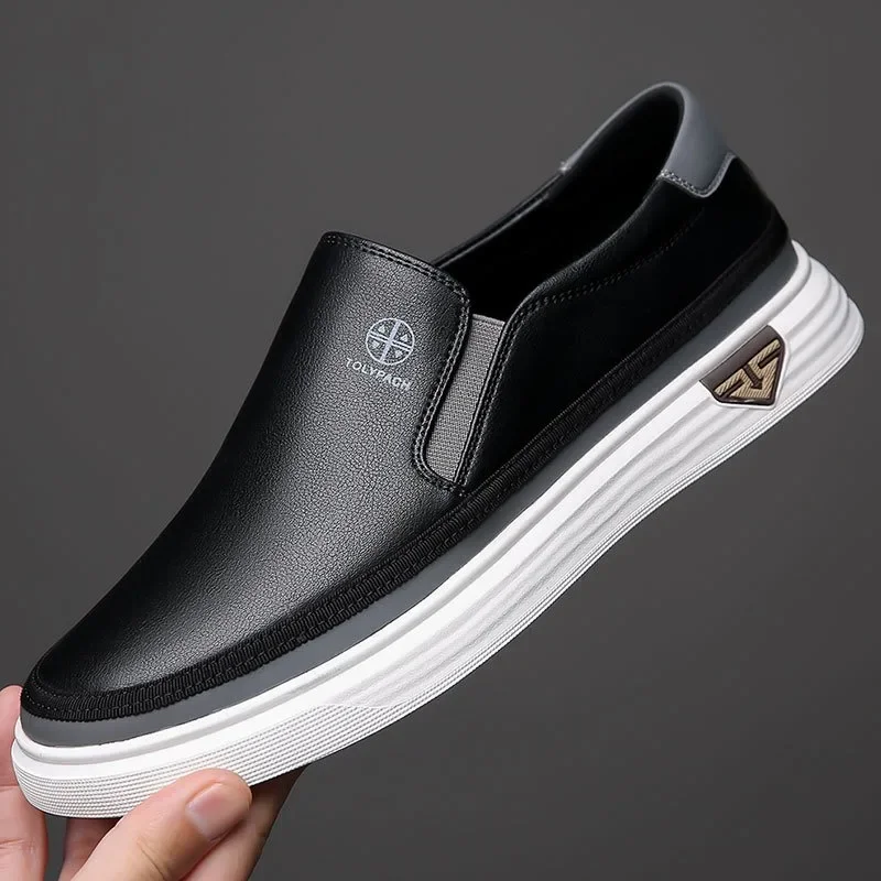 Men's Handmade Genuine Leather Casual Shoes 2024 New Luxury Brand Loafers Man Flats Comfortable Slip on Driving Shoes Moccasins 2