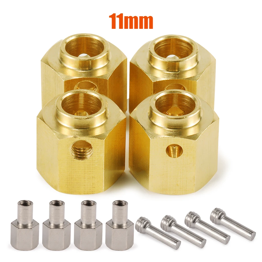 Shaluoman 황동 카운터 웨이트 확장 커넥터 6mm-12mm 1/10 RC 크롤러 자동차 용 육각 어댑터 확대 Axial SCX10 TRX4
