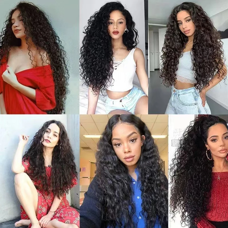 16Clips Clip In Hair Extension Long Wavy Synthetic Wigs For Women 6Pcs/Set 20Inch Corn Curly Fake Hairpiece Heat Resistant Fiber hair extensions