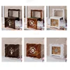 Creative Wall-mounted Shower Seats Folding Bath Chair American Retro Shoe Changing Stool Household Porch Solid Wood Carved Stool 5