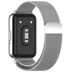Milanese Magnetic Stainless Steel Watch Strap - Comfortable Band for Galaxy Fit 3 (Silver)