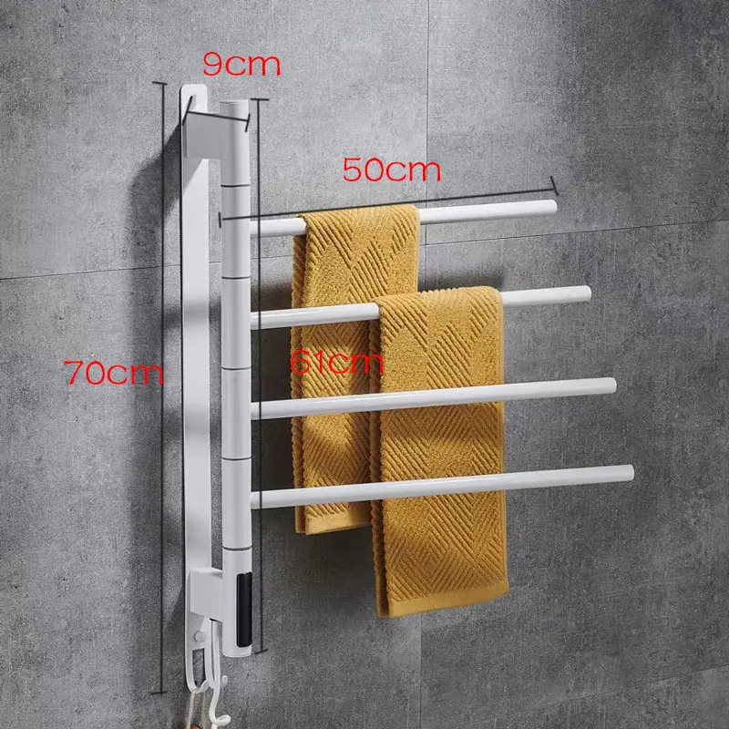 Rotate180 Degrees Smart Towel Warmer Wall Mounted Heated Towel Racks for  Bathroom, Stainless Steel Hot Towel Rack with Timer - AliExpress