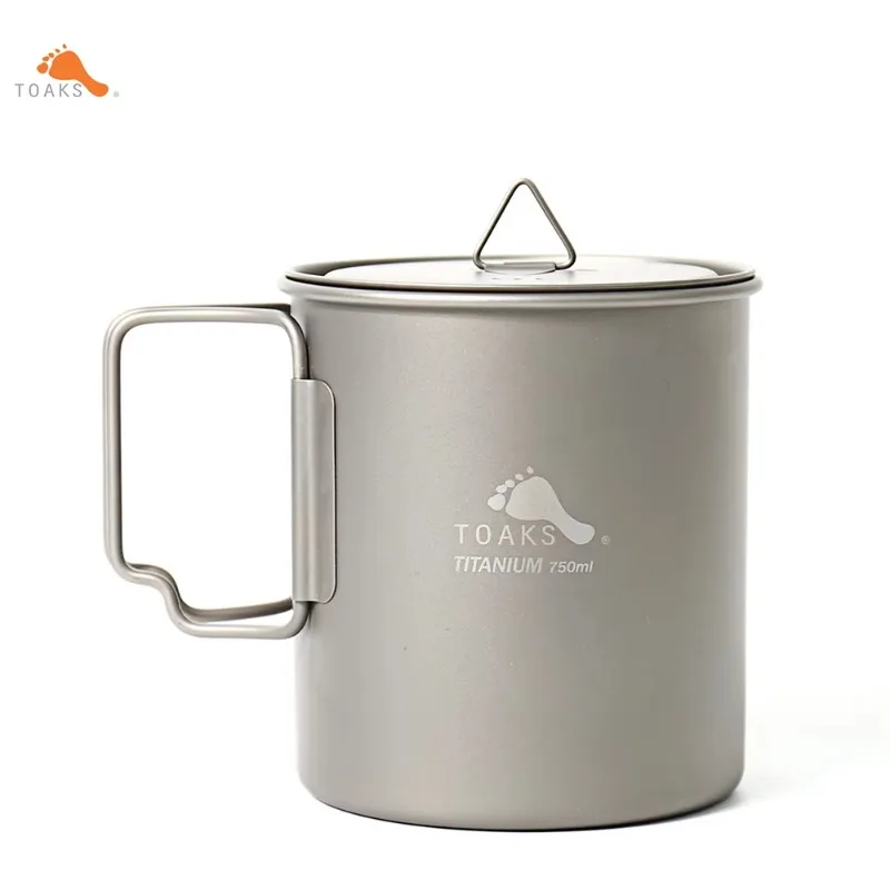 TOAKS Titanium 750ml Pot POT-750 Titanium Cup Ultralight Outdoor Tableware Camping Mug titanium tableware outdoor pot titanium cup