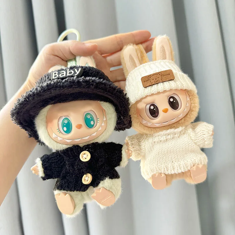 Upgrade Keychain Hook Labubu Clothes for Dolls Accessories