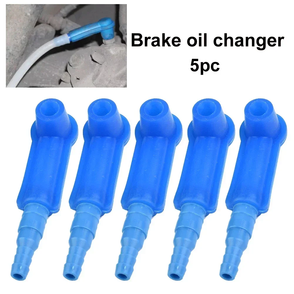 5Pcs Auto Car Brake Fluid Replacement Tool Pump Oil Bleeder Change Air Kit Blue For Cars/trucks /construction Vehicles