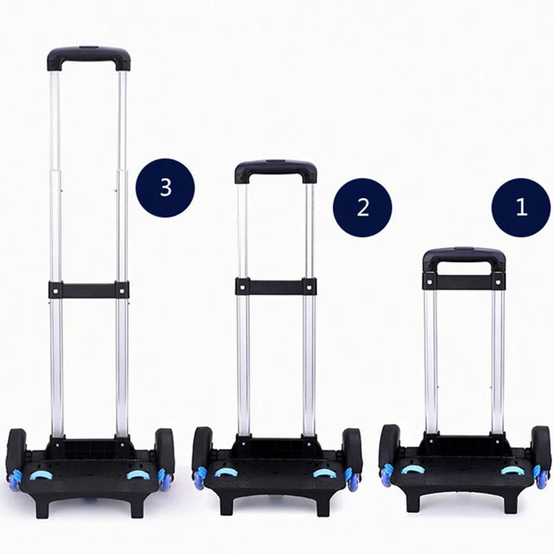 Kid Trolley for Backpack Wheeled School Bag Luggage for Children 2/6 Wheels Expandable Rod High Function Trolley Chariot mochila children backpack,students backpack,children bag,folding trolley cart