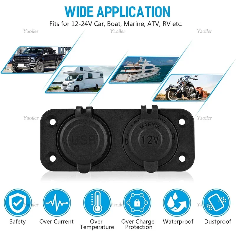 Nuovo Arriva Presa Accendisigari Splter 12V Dual QC3.0 E PD Caricatore Adattatore Di Alimentazione Presa Per Auto Moto Scooter - Foto 11