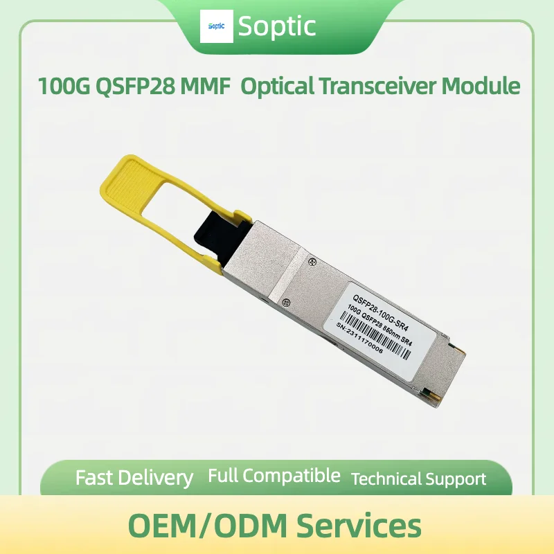 100G QSFP28 SR4 Optical module MPO connector 850nm 100M SFP Module onti 100g qsfp28 aoc cable 100g active optical cable om4 fiber cable 1 100m for cisco huawei mikrotik hp intel dell etc switch