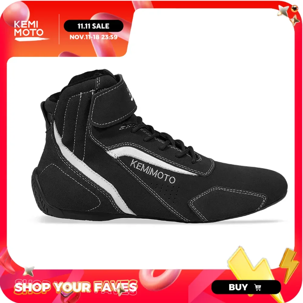 Motorcycle Kart Racing Shoes Boots Men Motocross Riding Ankle Boots Lightweight Club Daily Protective Exercise Fluff Surface motorcycle shoes motorcycle boots
