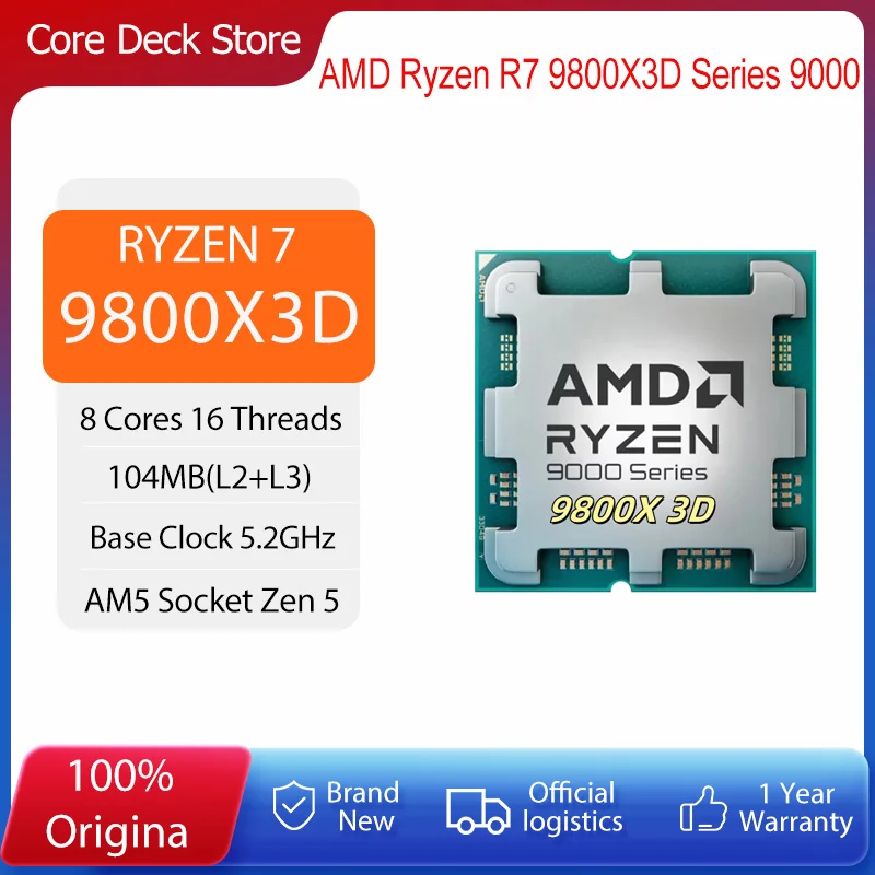 Procesor AMD Ryzen 7 9800X3D z EU za $377.27 / ~1460zł