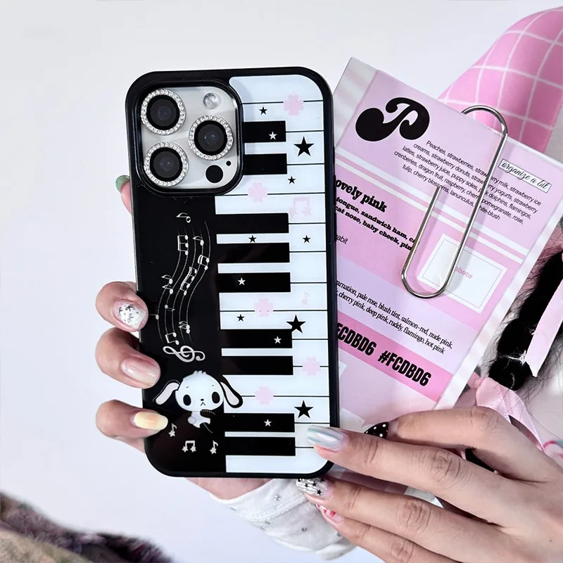 Korean Ins Art Piano Key Notes Creative Cute Matte Silicone Phone Case