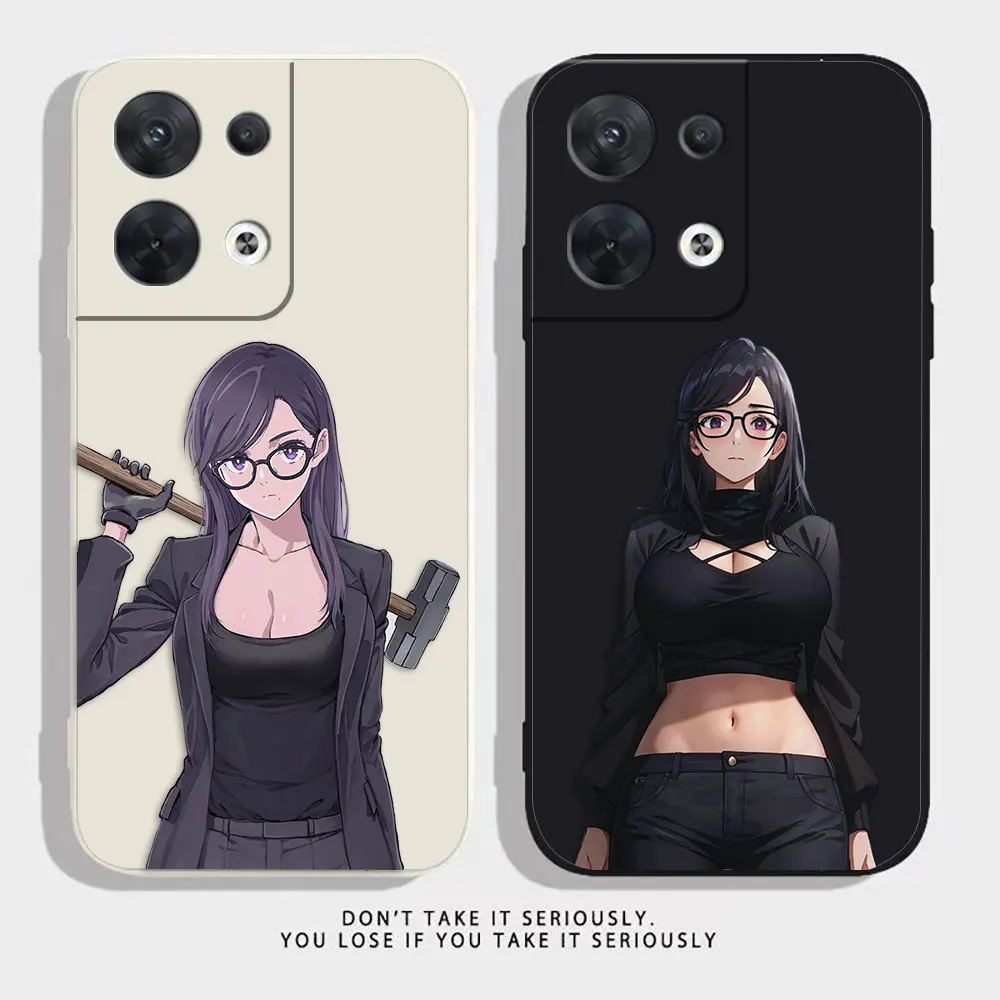 

Hizuru Minakata Phone Case For OPPO RENO 8 7 9 6 7SE 5 4 4SE 4 3 4G 5G PRO PLUS Colour Simple Silicone Case Funda Shell Capa