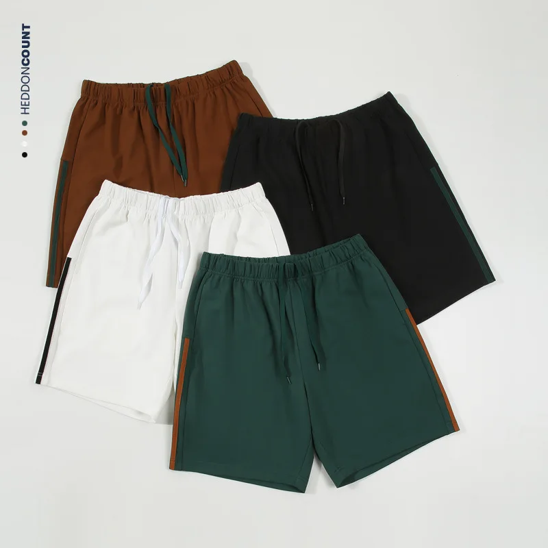 New Contrasting Striped Sports Five-point Loose and Breathable American Fitness Basketball Shorts