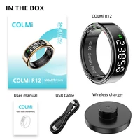 2025 COLMI R12 Smart Ring with Display Screen and Touch, Wireless Charging, Health Manager, 5 ATM Waterproof For Men Women 6