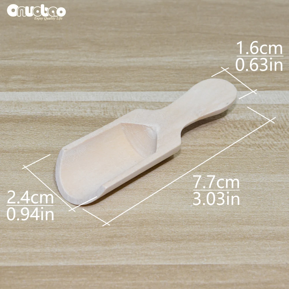 Onuobao 20/50/100pcs 미니 작은 나무 삽 홈 주방 요리 커피 숟가락 설탕 스푼 소금 조미료 꿀 티스푼