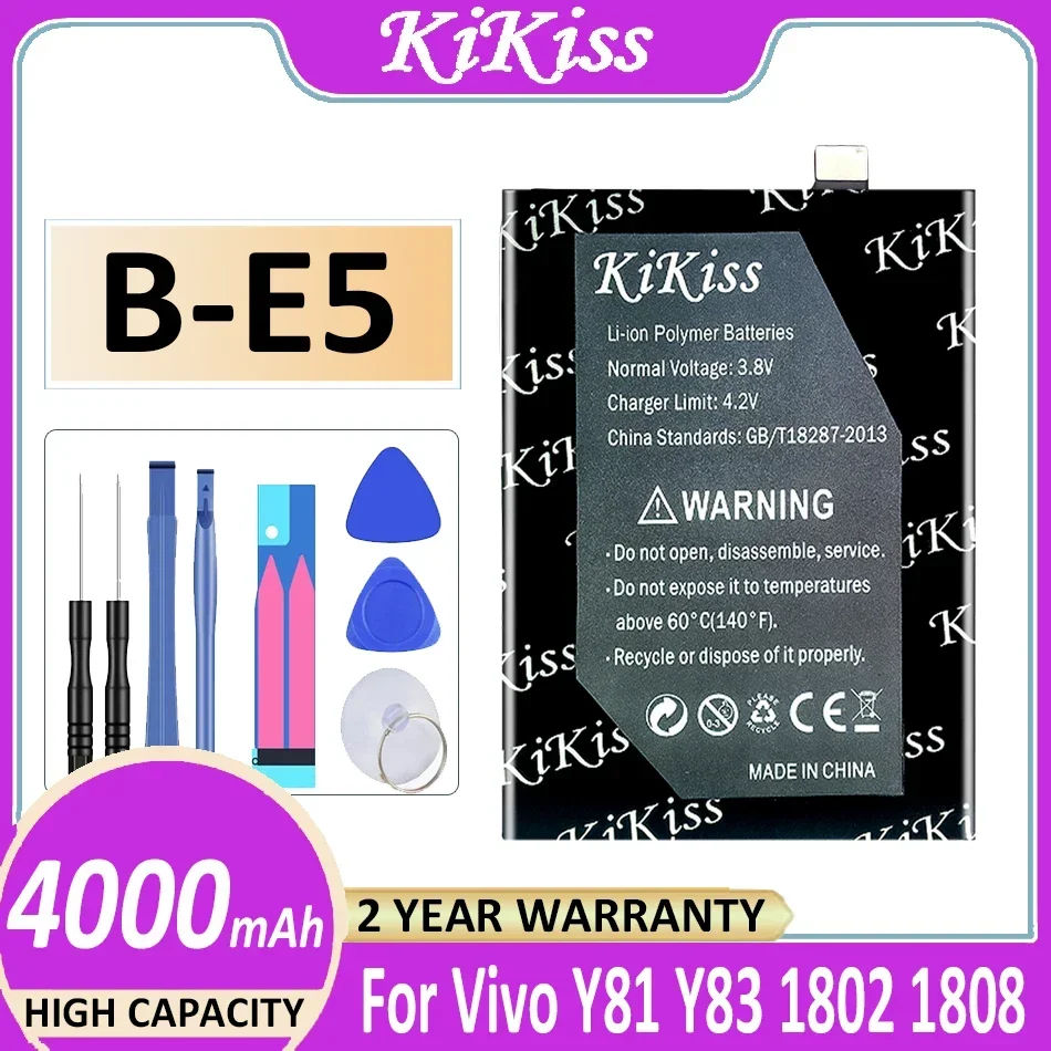 

KiKiss Battery B-E5 BE5 4000mAh For Vivo Y81S Y83A Y1732T Y81 Y83 1802 1808 V1732A Y83A Mobile Phone Bateria