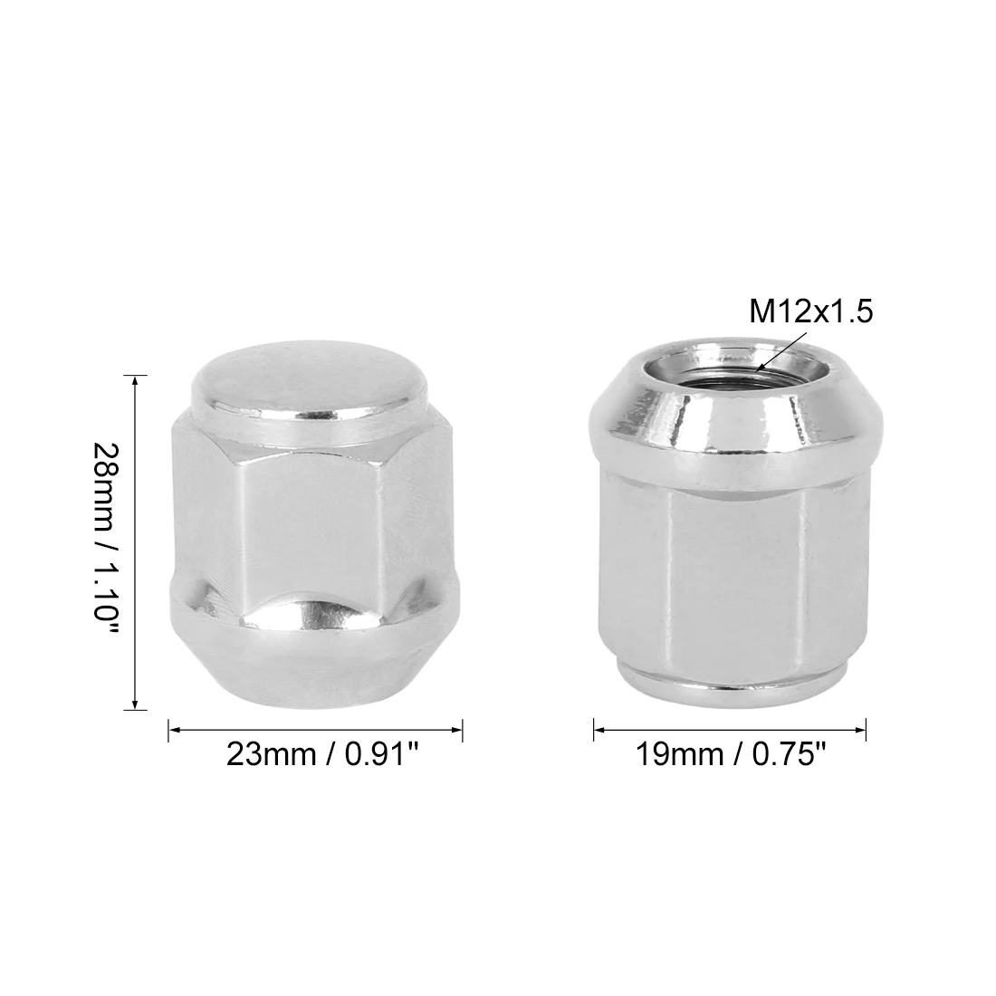 4pcs M12x1.5 28mm