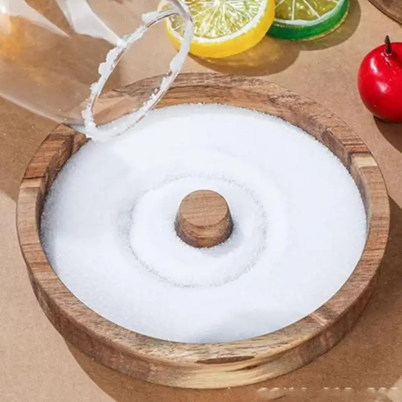 Margarita Salt Rimmer | Multipurpose Wooden Sugar Rimmer - Margarita Salt Rimmer Dish, Bar Accessories For Juices, Margarita, Drinks, Cocktails: Margarita Glasses - View #10