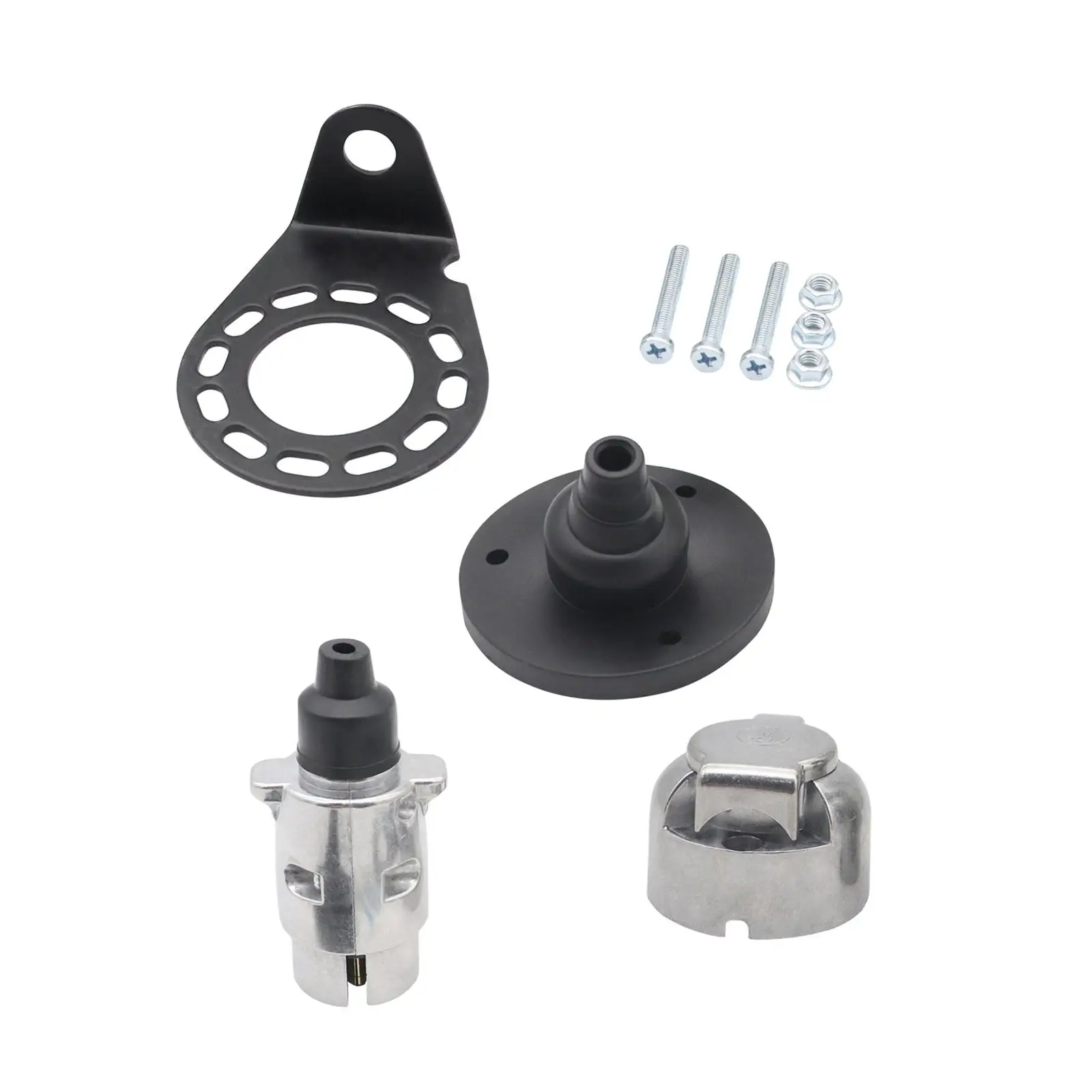 

12V 7 Pin Trailer Plug Metal Trailer Socket for Durable Easily Install