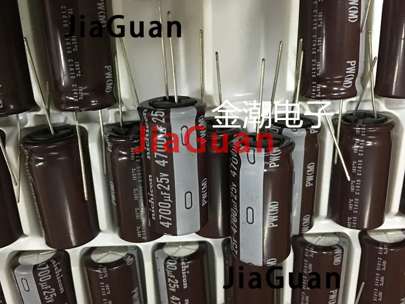 

10PCS NEW NICHICON PW 25V4700UF 18X35MM electrolytic capacitor 25V 4700UF High frequency long life 4700uF/25V