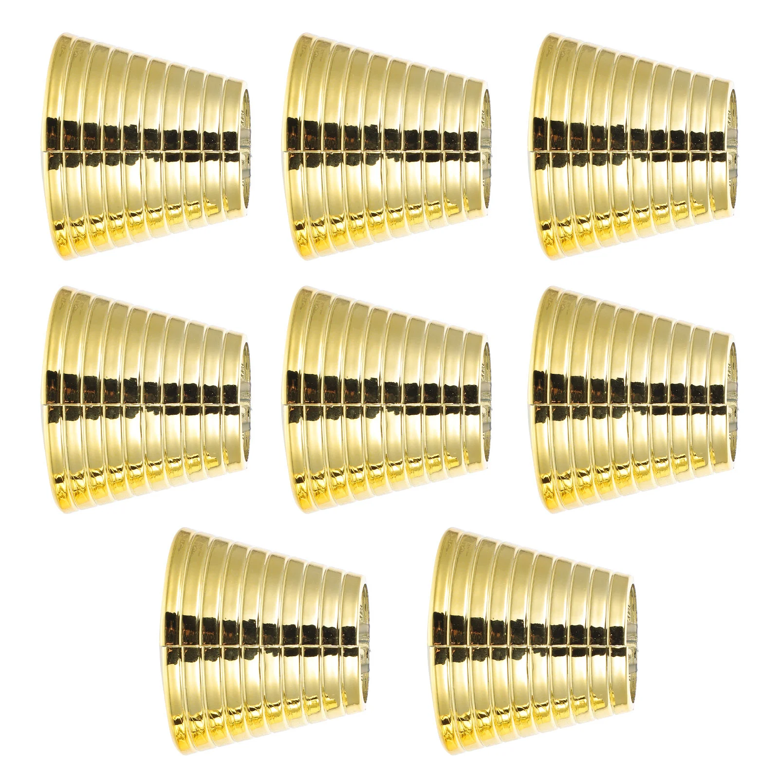 

8 Pcs Gold Decor Ponytail Gold Hair Accessories Holder Band Cuff Teeth Clip Buckles Barrette Circle Clips Miss