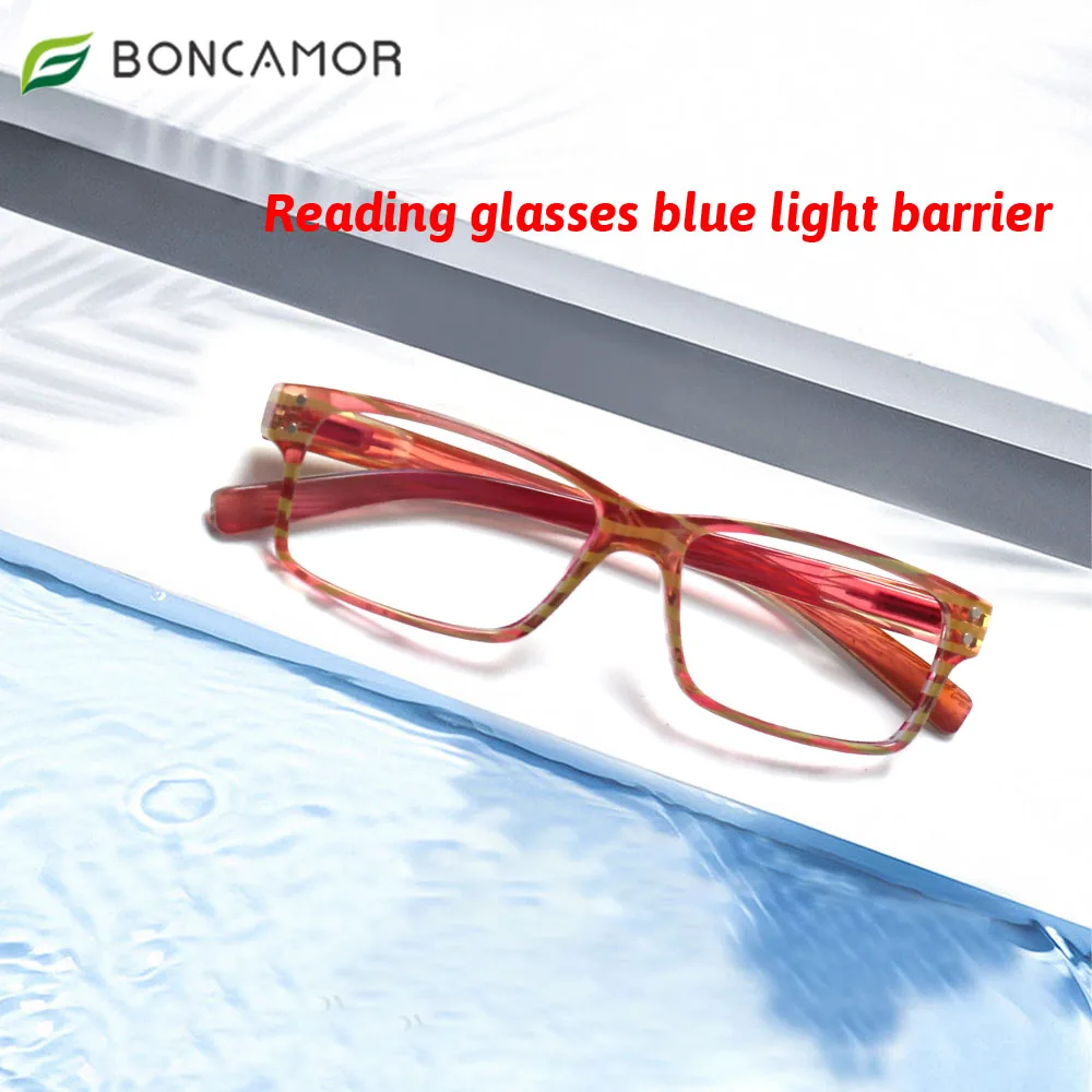 

Boncamor Anti-blue Light Reading Glasses Male Presbyopia Anti-fatigue Computer Female Unisex Diopter +1.0 to 4.0