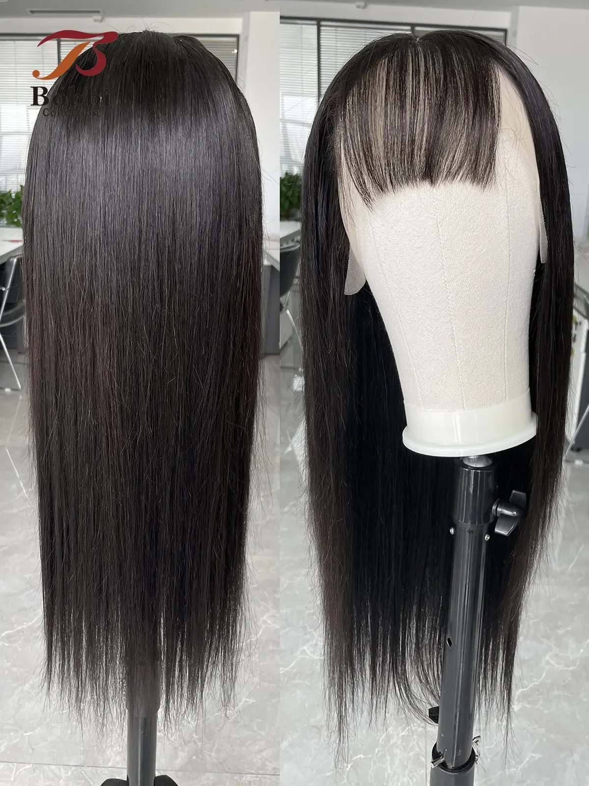 Lace Front Wigs 8-28 inch with Bang for Women 100% Human Hair