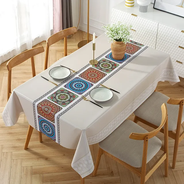 Nappe De Style moderne en Fiber De Polyester, couverture De Table De cuisine rectangulaire, décoration De fête De mariage à domicile 1