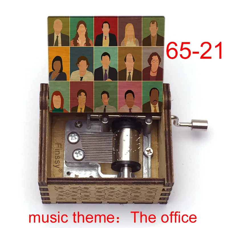 The Office Figure Print Wooden Music Box