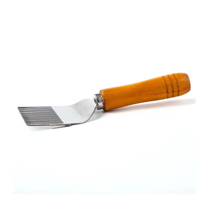 Méhész Mézvágó Fa Fogantyú Fésű Mézes Tű Mézkés Vágott Villák 17 Gyökér Méh Villás Tartós 1Db - Image 4