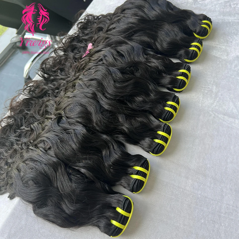 Yiwigs 15A Grade Vietnamese Water Wave 100% Raw Human Hair Bundles Natural Wave Curly Unprocessed Hair Weave Extensions thick 5