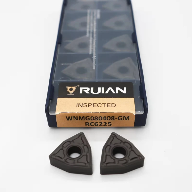 10 шт. RUIAN WNMG WNMG080404 WNMG080408 WNMG080412 GM RC6125 RC6225 токарный станок с ЧПУ режущие инструменты карбидные Токарные Вставки для стали