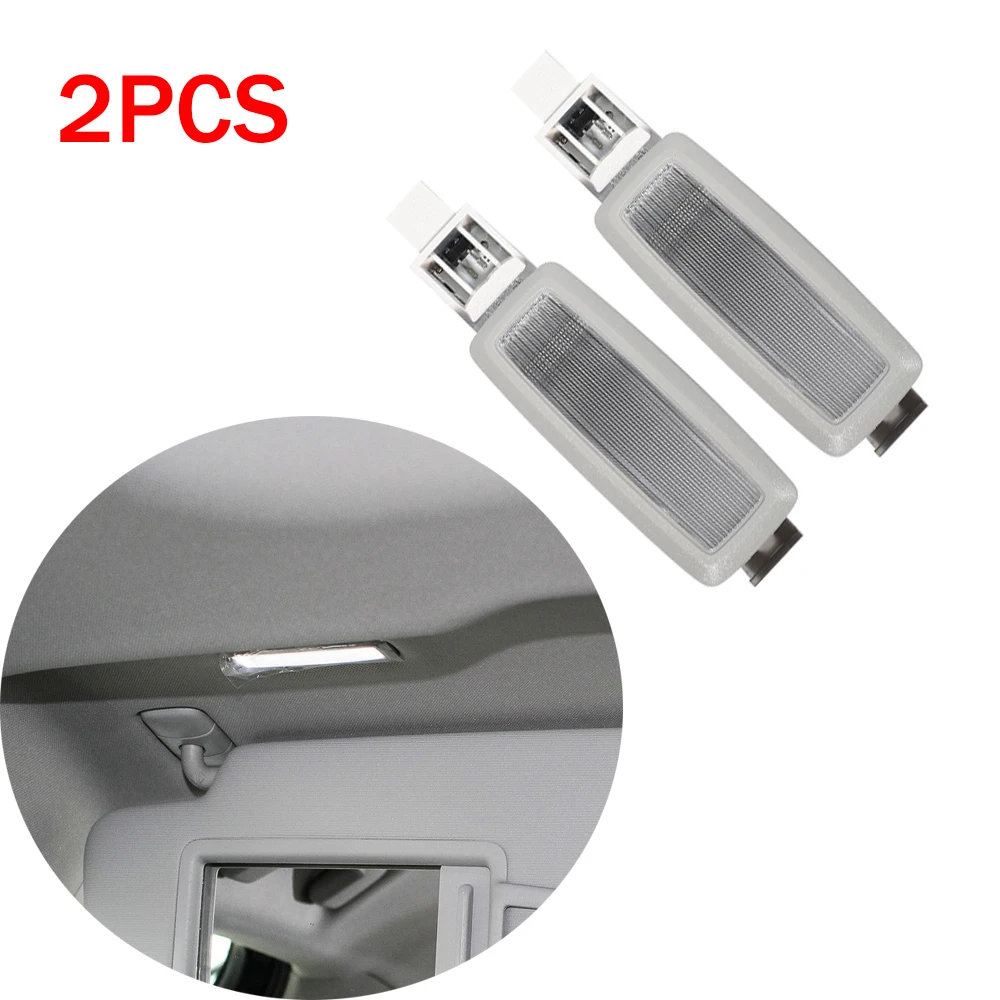 

2Pcs Gray Car Interior Led MakeUp Lamp Dome Reading light Sun visor lights For VW Passat B8 2017-2019 3GD947109