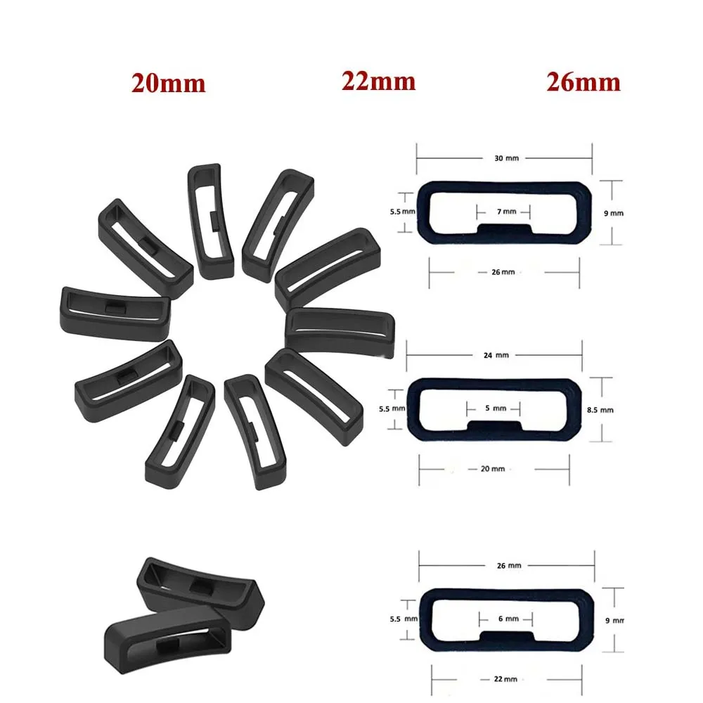 

silicone band keeper for Garmin Fenix7 7X 6X 6 Vivomove 4/vivoactive 3 strap rubber loop Forerunner 645 Watch buckle accessories