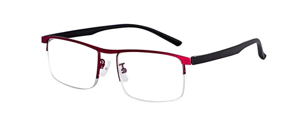 Multifocal Progressive Reading Glasses Men Women Anti Blue UV Protect EyesGlasses Half Frame Automatic Adjustment Eyewear
