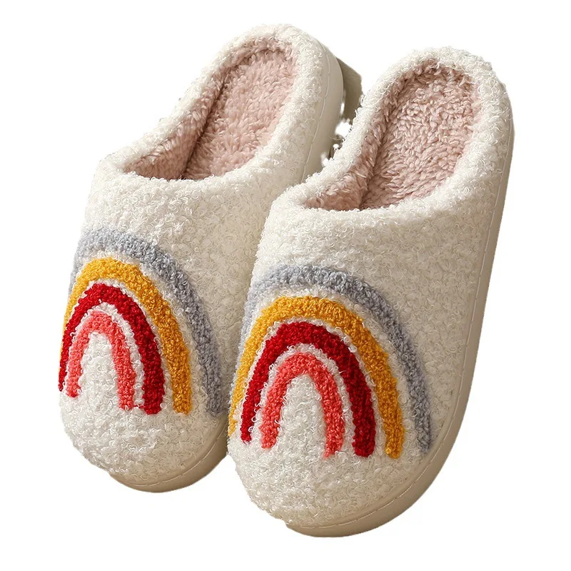Winter Cute Cartoon Home Cotton Slippers Wholesale Household Fur Slippers Female Couple Warm Slippers Indoor slides women