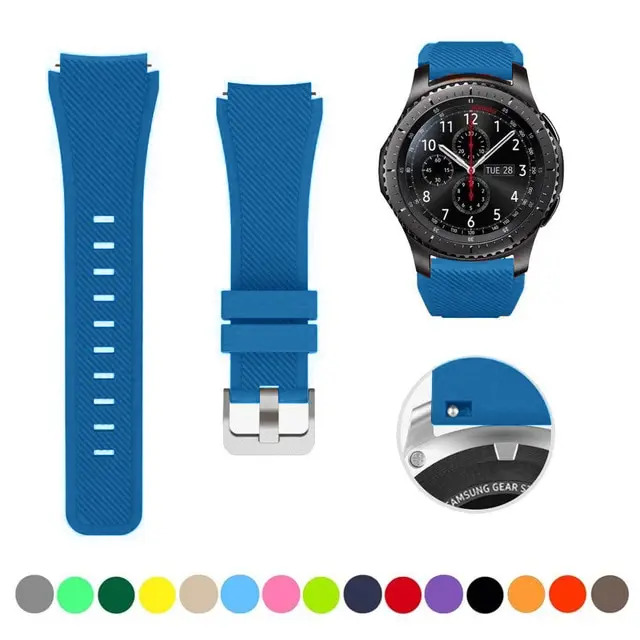 Silicone Smartwatch Replacement Band, 20mm/22mm – Versatile Style & Comfort