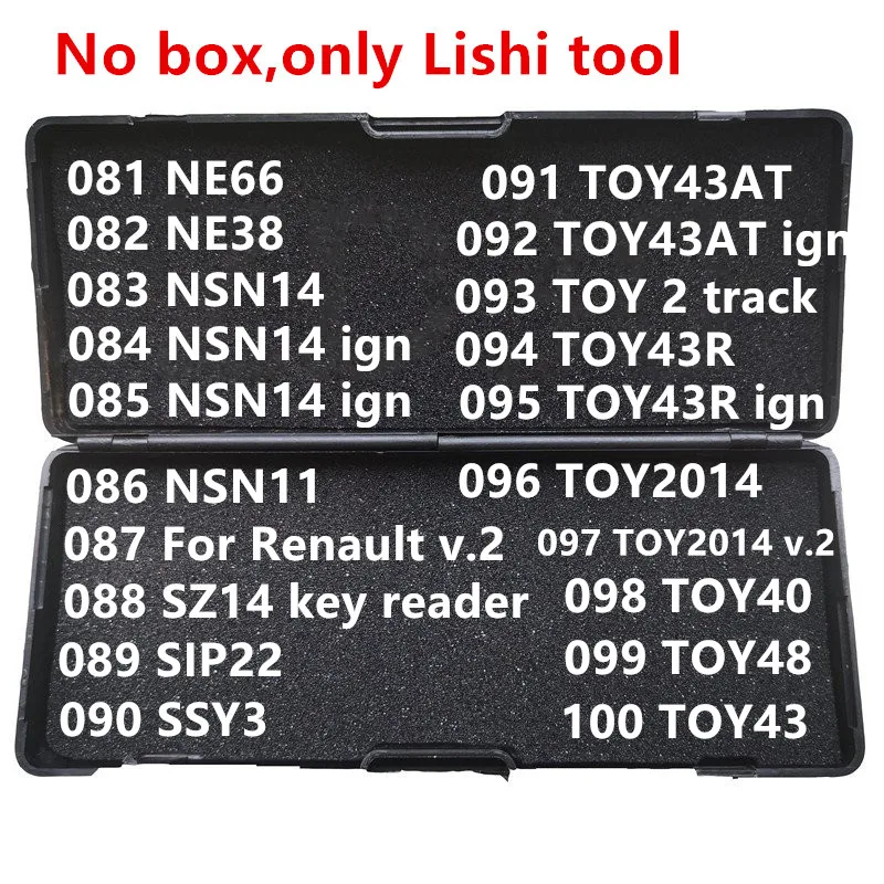 Lishi 2 In 1 Tool 8 VA6 VA2T VAC102 WT47T YH35R YM15 YM23 YM28 YM30 ZD30 HU71 K5 101-120 TOY43 TOY38R HU162T hot lishi tool
