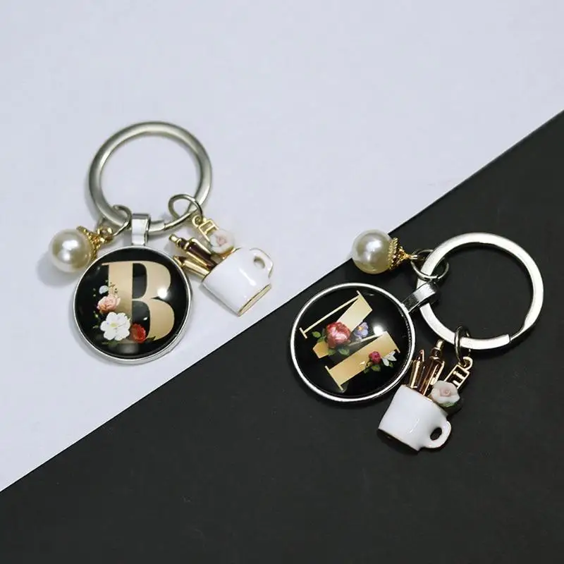 MyGiftHome 26 Letter Keychains Cup Pendants Bag Ornaments