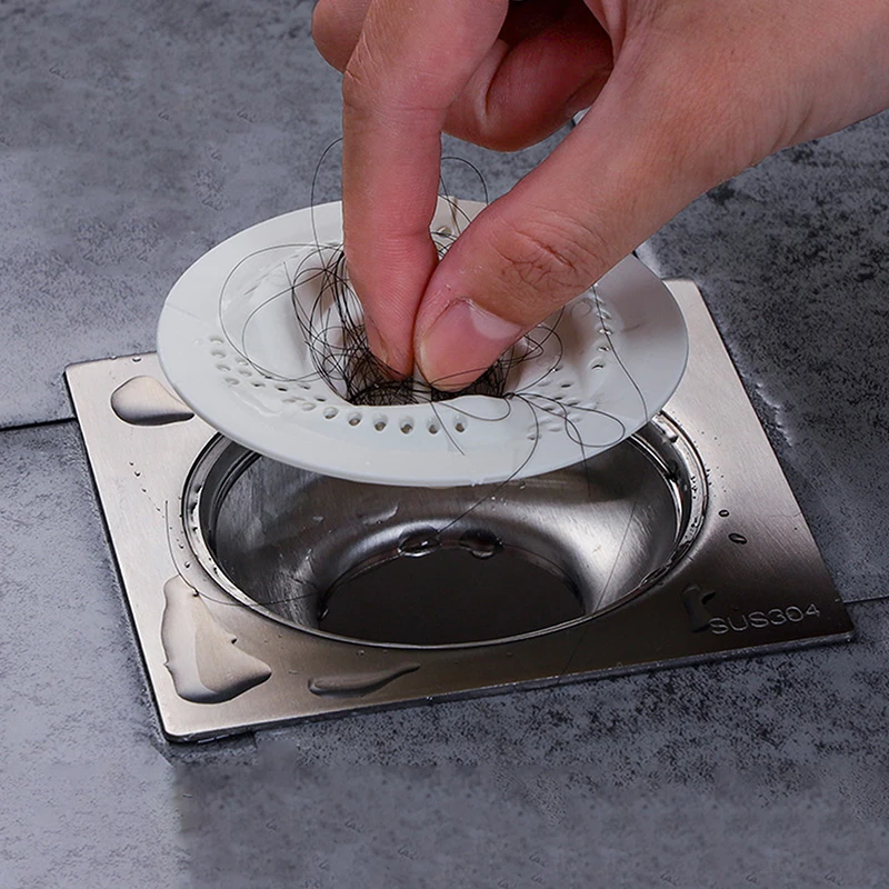 (여름6) 새로운 가정용 와류 바닥 배수구 필터 욕실 하수구 머리카락 필터 화장실 배수구 머리카락 방지 필터 (범용)