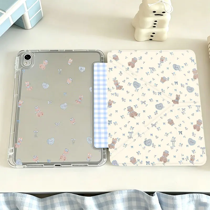 Ultra Durable Foldable Clear Tablet Case - Crystal Design