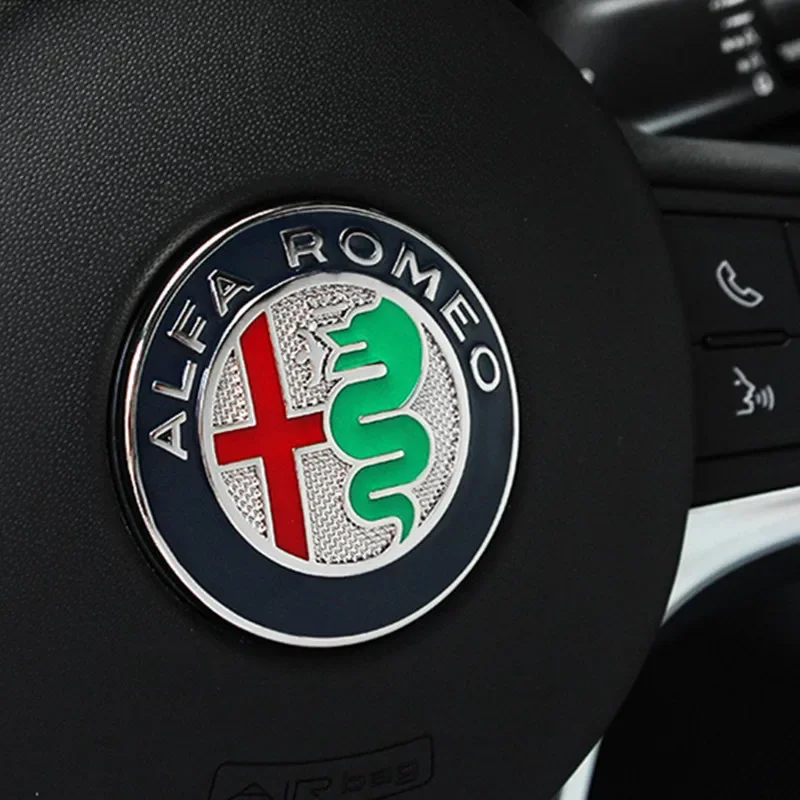 Premium 40mm Car Steering Wheel Logo Badge Sticker