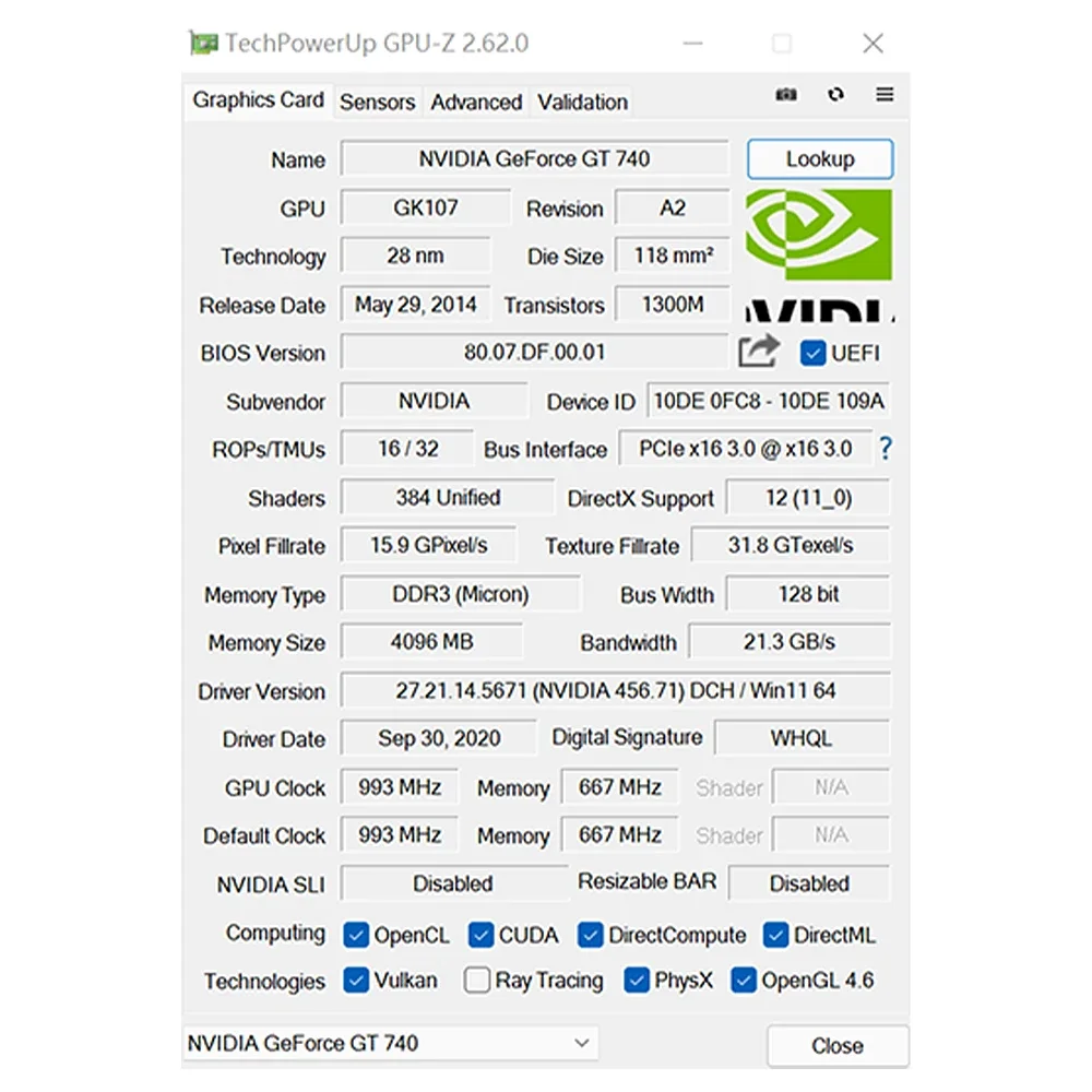 SOYO Half-height Graphics Cards NVIDIA GT740 4G GDDR3 128bit Video Card For Desktop Gaming Computer Components GPU GT 740